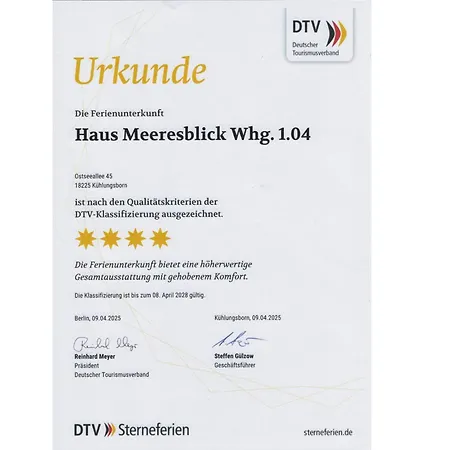 Meeresblick 104 - 4 Sterne Dtv Lägenhet Ostseebad Kühlungsborn
